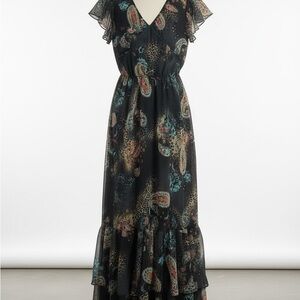 Chic Blue Paisley Maxi Dress